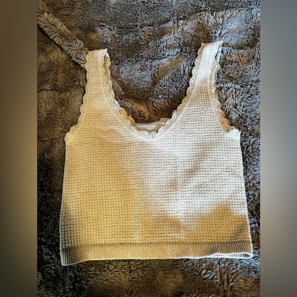 Mint Green Reverse able Cropped Tank Top